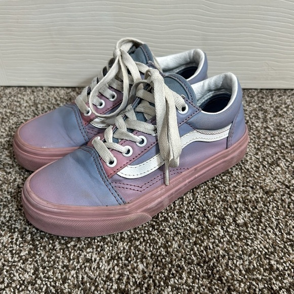 Vans pink purple ombré classic leather old skool size 1 Preowned - Picture 4 of 11